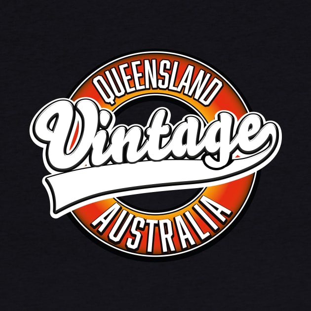 Queensland australia vintage style logo by nickemporium1